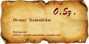 Orosz Szendike névjegykártya