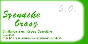 szendike orosz business card